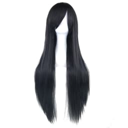 Synthetic Black Wig Cosplay Wigs Straight Long Wig Hinata Hyuga Cosplay Hair Enma Ai Costume Wig