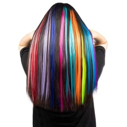 50 Pcs Hair Feathers with Hair Extension Tools,Long Straight Synthetic Hair Feather Extensions Kit with Beads for Women Girls