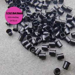 500 Units Flared Copper Micro Beads Hair Extensions 3.2x2.8x4.0mm Micro Ring Bead Caps Hair Extension Beads Rings for Hair