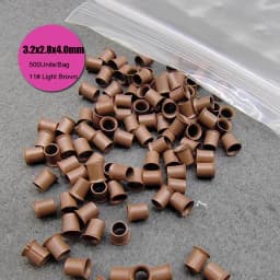 500 Units Flared Copper Micro Beads Hair Extensions 3.2x2.8x4.0mm Micro Ring Bead Caps Hair Extension Beads Rings for Hair