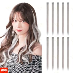 22Inch Synthetic Long Straight Clip In Hair Extensions High Temperature Hairpieces Rainbow Colors Hair Accessories for Women