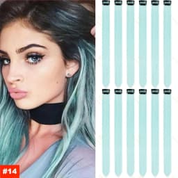 22Inch Synthetic Long Straight Clip In Hair Extensions High Temperature Hairpieces Rainbow Colors Hair Accessories for Women