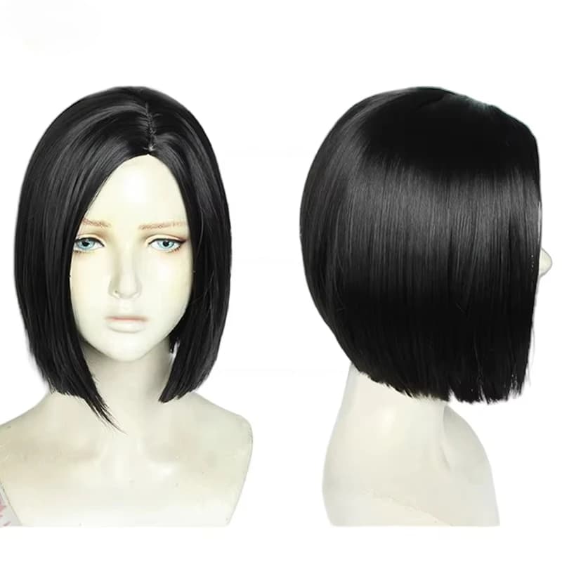 Short Straight Black Game Valorant Viper Cosplay Wig Cosplay Wigs Heat Resistant Synthetic Hair Halloween Role play