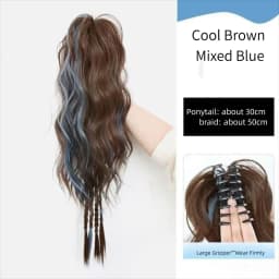 12Inch Short Wavy Synthetic Claw Clip Ponytail Hair Extensions Heat Resistant Hair Ponytail With Grab Clips For Women Daily Use