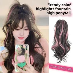 12Inch Short Wavy Synthetic Claw Clip Ponytail Hair Extensions Heat Resistant Hair Ponytail With Grab Clips For Women Daily Use