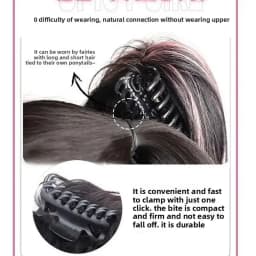 12Inch Short Wavy Synthetic Claw Clip Ponytail Hair Extensions Heat Resistant Hair Ponytail With Grab Clips For Women Daily Use