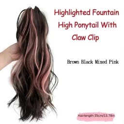 12Inch Short Wavy Synthetic Claw Clip Ponytail Hair Extensions Heat Resistant Hair Ponytail With Grab Clips For Women Daily Use