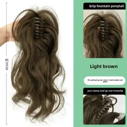 12Inch Short Wavy Synthetic Claw Clip Ponytail Hair Extensions Heat Resistant Hair Ponytail With Grab Clips For Women Daily Use