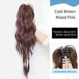 12Inch Short Wavy Synthetic Claw Clip Ponytail Hair Extensions Heat Resistant Hair Ponytail With Grab Clips For Women Daily Use
