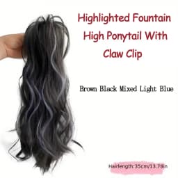 12Inch Short Wavy Synthetic Claw Clip Ponytail Hair Extensions Heat Resistant Hair Ponytail With Grab Clips For Women Daily Use