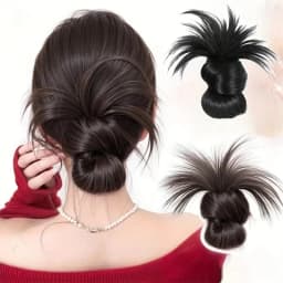 Synthetic Low Bun Claw Clip Natural Fluffy Hairpiece for Women Lazy Updo Styling Tool Easy Fashion Daily Hairstyle