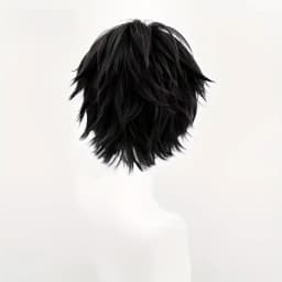 Short Hair Versatile Handsome Bangs Short Hair Cosplay Anime Synthetic Wig Role-Playing, Halloween, Christmas Costumes, Parties