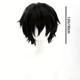 Short Hair Versatile Handsome Bangs Short Hair Cosplay Anime Synthetic Wig Role-Playing, Halloween, Christmas Costumes, Parties