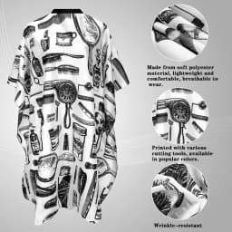 Barber Apron Waterproof Haircut Apron Cape Haircut Cover Salon Hairdresser Haircut Cover Colored Apron Styling Cloth
