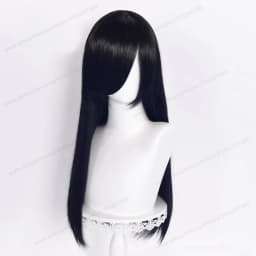 60cm Long Straight Cosplay Synthetic Wig With Bangs Golden Yellow Green Blonde Purple Heat Resistant Hair Anime Wigs + Wig Cap