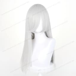 60cm Long Straight Cosplay Synthetic Wig With Bangs Golden Yellow Green Blonde Purple Heat Resistant Hair Anime Wigs + Wig Cap