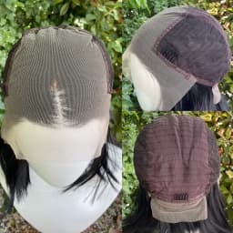 Jet Black 13x6 Synthetic Lace Front Wigs for Black Women Shoulder Length Bob Glueless Synthetic Wigs 150% Density Natural Hair