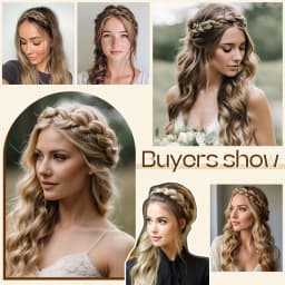 Synthetic fashion braided headband, hair band, braided hairstyle, Bohemian style, women's hair accessory/wig decoration.
