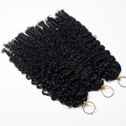 Burmese Curly Human Hair Extensions Boho Braided Pre-Looped Feather Crochet Hair with Miracle Knots Spiral Curly Hair for Braids
