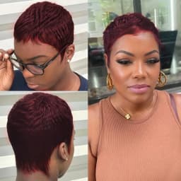 Short Wave Curly Wigs Human Hair Pixie Cut Brazilian Human Hair For Women Curly Human Hair Wigs Full Machine Made