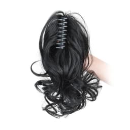 Synthetic 12Inch Short Curly Claw Clip Ponytail Hair Extensions Heat Resistant Fiber Hairpiece for Women Daily Use