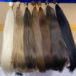 Bulk Hair 100% Real Human Hair Machine Made Virgin Remy Straight Hair Bulk 18-30inch 100g Natural Blonde Hair Extension No Weft