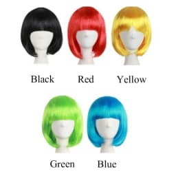 Hot Cosplay Full Wig Short Bob Wig Short Straight Hair Synthetic Hair