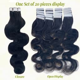 Tape In Hair Extensions Real Human Hair Body Wave 100%Human Fusion Hair 2.5g/strand 20pcs/pack Natural Human Hair Extensions 1b