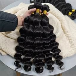 Loose Wave Bundles Human Hair Extension 3/4 Pcs Unprocessed Human Hair Brazilian Water Wave Human Hair Bundles Hair Extensions