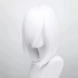 High Quality 40cm Medium Cosplay Wig With Bang Blond Pink Red Purple Blue Gray Heat Resistant Synthetic Hair Wigs