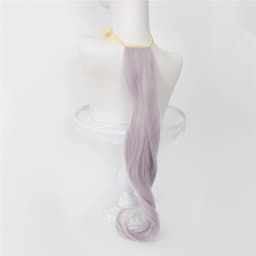 Gold Ship Cosplay Umamusume Pretty Derby Anime Wig ‌Purple-grey‌ Long Straight Half-down Ponytail