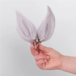 Gold Ship Cosplay Umamusume Pretty Derby Anime Wig ‌Purple-grey‌ Long Straight Half-down Ponytail