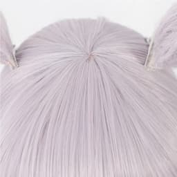 Gold Ship Cosplay Umamusume Pretty Derby Anime Wig ‌Purple-grey‌ Long Straight Half-down Ponytail