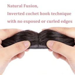 30 CM Short Wavy Hair Topper Replacement Hairpiece 9X14cm Short Clip in Curly Human Hair Topper Women for with Thinning Hair