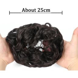 Synthetic Hair Bun Wig Donut Wavy Elastic Rubber Scrunchie Hair Pieces Ladies Ponytail Hair Extension Curly Wrap