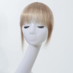 100% Human Hair Bangs Blonde Brown Wispy Bang Hair Clip in Bangs Fringe with Temples Hairpiece for Women Clip on Air Bang 4.5in