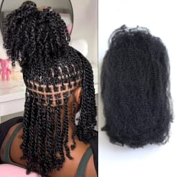Kinky Marley Synthetic Braiding Hair Springy Afro Twist Crochet Faux Locs Bulk Extensions Marely Braid for Quick Styling