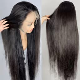 13x4 Straight Human Hair Wigs Burmese Hair High Quality HD Transparent Lace Front Wig for Women 3-Day Delivery in France