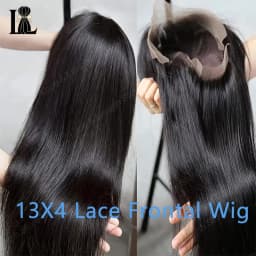 13x4 Straight Human Hair Wigs Burmese Hair High Quality HD Transparent Lace Front Wig for Women 3-Day Delivery in France