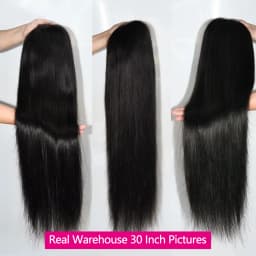 13x4 Straight Human Hair Wigs Burmese Hair High Quality HD Transparent Lace Front Wig for Women 3-Day Delivery in France