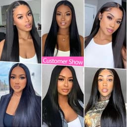 13x4 Straight Human Hair Wigs Burmese Hair High Quality HD Transparent Lace Front Wig for Women 3-Day Delivery in France
