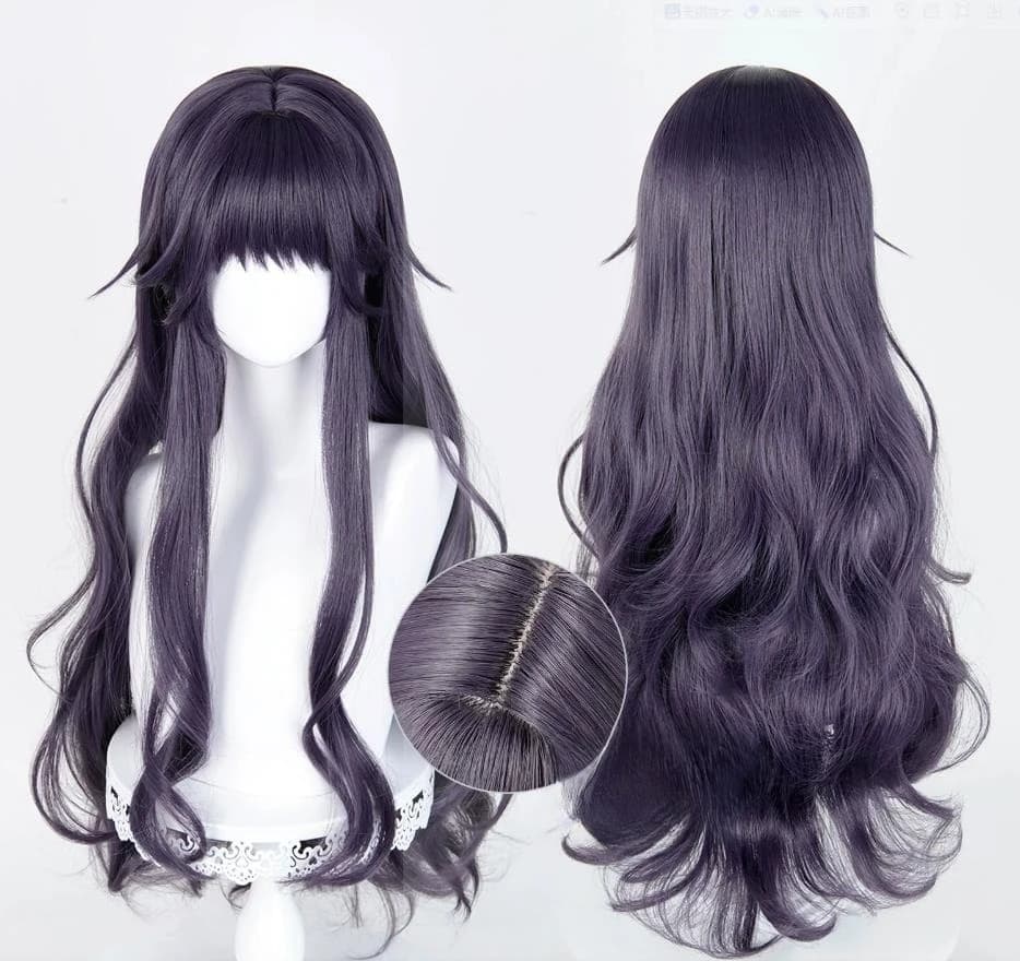 Waguri Kaoruko Cosplay Synthetic Wig Long Purple Gray Woman Hair Anime Heat Resistant Wigs For Halloween Party