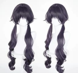 Waguri Kaoruko Cosplay Synthetic Wig Long Purple Gray Woman Hair Anime Heat Resistant Wigs For Halloween Party