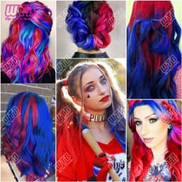 10 PCS Colored Synthetic Hair Extension Wigs for Women BB Clip Style Straight Hair Extension Wigs Suitable for Holiday Events