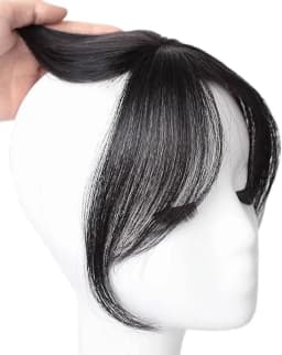 Synthetic Hair Topper for Women Natural Invisible Hairpiece 3D Middle Part Bangs Fluffy Volume Lightweight Hair Extension