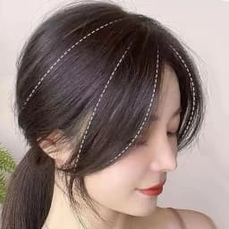 Synthetic Hair Topper for Women Natural Invisible Hairpiece 3D Middle Part Bangs Fluffy Volume Lightweight Hair Extension