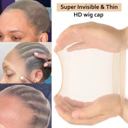 1/6/12bags Ventilated Nylon Mesh Nude Stocking Wig Cap Hairnets Stretchy Close End Super Extra Thin Skin Breathable Wig Cap