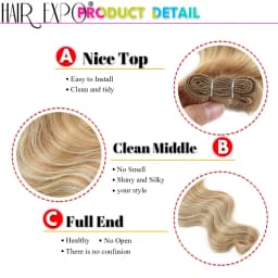 Body Wave Hair Bundles 24" Piano Blonde Natural Synthetic Hair Extensions Ombre Thick Ponytail Loose Deep Hair Weaving For Women