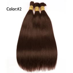 Double Drawn Straight #613 Blonde Brown #1B Natural Color Braiding Hair Bulk No Weft Raw Unprocessed Human Hair Bulks 1 Bundels