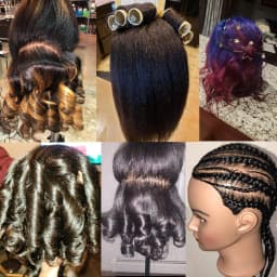 16"Human Hair Mannequin Head for Braiding,Cosmetology Training Doll Head for Styling Practice With Stand